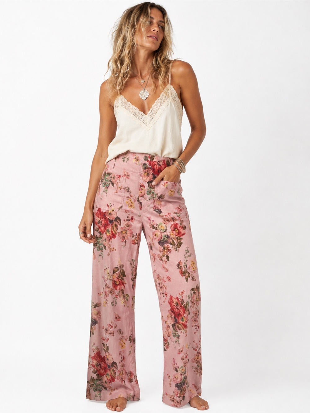 Maeve Colette Floral Wide-Leg Pants